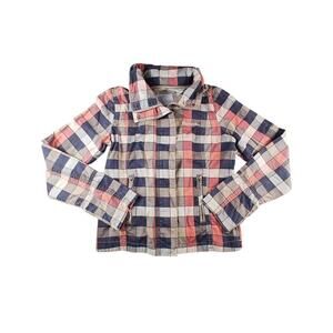 Manteau Bench Medium Bleu Carreaux Coton / Bench Blue Plaid Cotton Jacket Medium